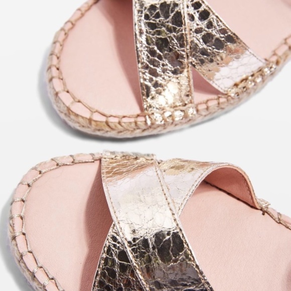 NEW TOPSHOP GOLD EDDY SANDALS - 37UK/6-6.5US - Picture 5 of 6